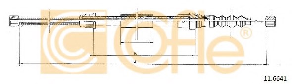 COFLE 11.6641 Cable, parking brake